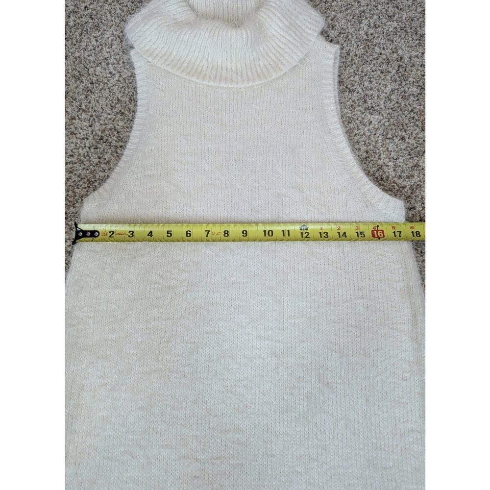 Show Me Your Mumu Sleeveless Fauna Sweater Dress Fuzzy Cream Knit Size Medium - Picture 10 of 13